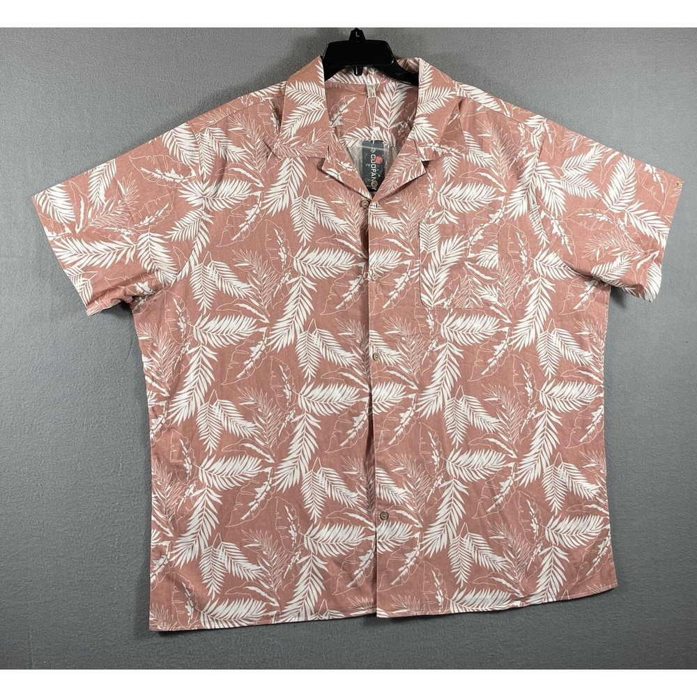 Coofandy Men's Shirt‎ 3XL Peach Floral New with tags